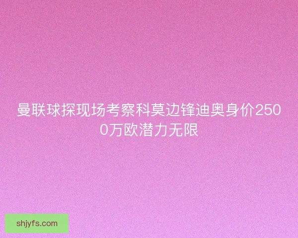 曼联球探现场考察科莫边锋迪奥身价2500万欧潜力无限 曼联球探现场考察科莫边锋迪奥身价2500万欧潜力无限
